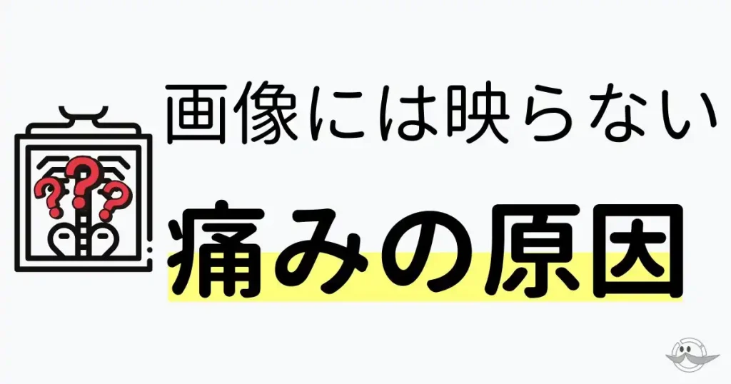 レントゲンやMRIなど画像には映らない腰痛の本当の原因
