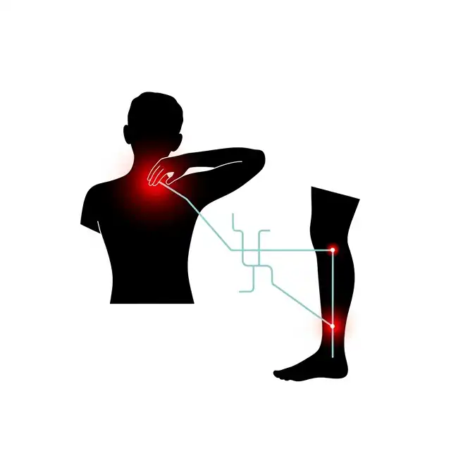 札幌クラーク治療院での遠隔鍼治療のイメージイラスト。院長が、患者様の足に優しく丁寧に鍼を打っています。