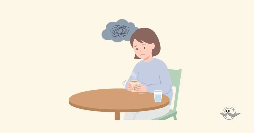 タリージェなどの減薬に伴う自律神経の乱れや不安を表す抽象的なイメージ